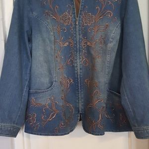Coldwater Creek Denim Jacket Plus Size 3X
